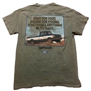 Ford Pickups Built Ford Tough Graphic T-Shirt Mens L Green Truck Tee NWOT